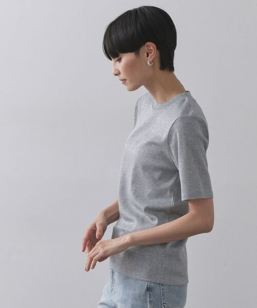 OPAQUE.CLIP / オペーク ドット クリップ カットソー | ラメリブカットソー【洗濯機洗い可】 | 詳細14