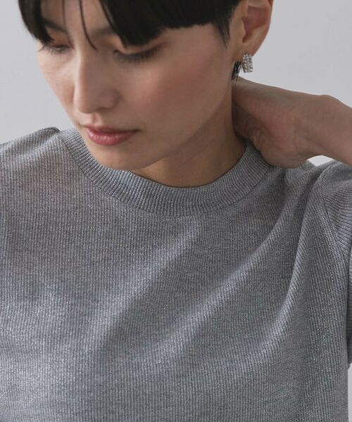 OPAQUE.CLIP / オペーク ドット クリップ カットソー | ラメリブカットソー【洗濯機洗い可】 | 詳細16