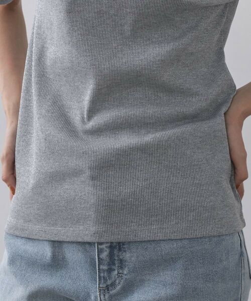 OPAQUE.CLIP / オペーク ドット クリップ カットソー | ラメリブカットソー【洗濯機洗い可】 | 詳細18