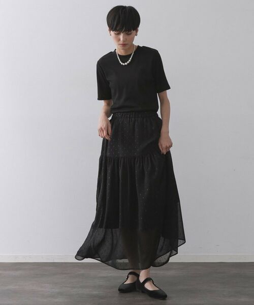 OPAQUE.CLIP / オペーク ドット クリップ カットソー | ラメリブカットソー【洗濯機洗い可】 | 詳細6