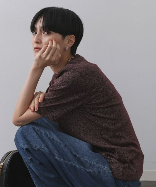 OPAQUE.CLIP / オペーク ドット クリップ カットソー | ラメリブカットソー【洗濯機洗い可】 | 詳細9