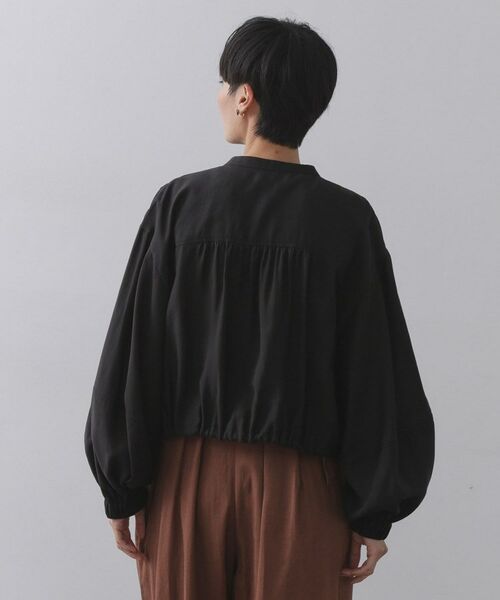 OPAQUE.CLIP / オペーク ドット クリップ レザーブルゾン・ジャケット | シアーランタンスリーブブルゾン【洗濯機洗い可】 | 詳細10