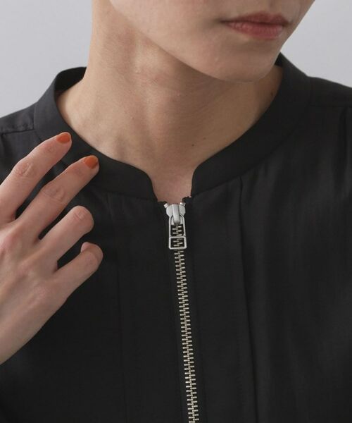 OPAQUE.CLIP / オペーク ドット クリップ レザーブルゾン・ジャケット | シアーランタンスリーブブルゾン【洗濯機洗い可】 | 詳細11