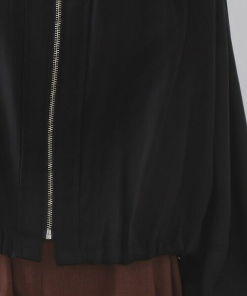 OPAQUE.CLIP / オペーク ドット クリップ レザーブルゾン・ジャケット | シアーランタンスリーブブルゾン【洗濯機洗い可】 | 詳細13