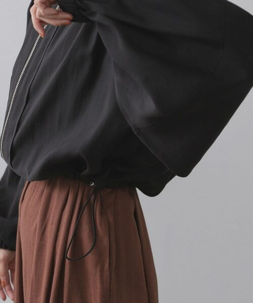 OPAQUE.CLIP / オペーク ドット クリップ レザーブルゾン・ジャケット | シアーランタンスリーブブルゾン【洗濯機洗い可】 | 詳細17