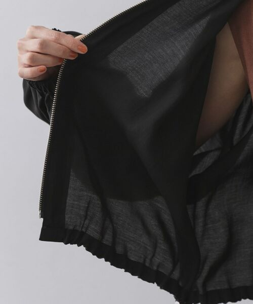 OPAQUE.CLIP / オペーク ドット クリップ レザーブルゾン・ジャケット | シアーランタンスリーブブルゾン【洗濯機洗い可】 | 詳細21