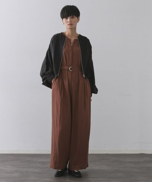 OPAQUE.CLIP / オペーク ドット クリップ レザーブルゾン・ジャケット | シアーランタンスリーブブルゾン【洗濯機洗い可】 | 詳細5