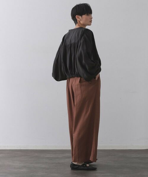 OPAQUE.CLIP / オペーク ドット クリップ レザーブルゾン・ジャケット | シアーランタンスリーブブルゾン【洗濯機洗い可】 | 詳細6