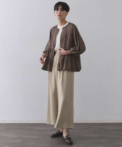 OPAQUE.CLIP / オペーク ドット クリップ レザーブルゾン・ジャケット | シアーバルーンペプラムブルゾン【洗える】 | 詳細10