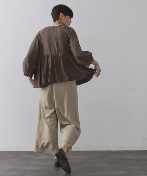 OPAQUE.CLIP / オペーク ドット クリップ レザーブルゾン・ジャケット | シアーバルーンペプラムブルゾン【洗える】 | 詳細11