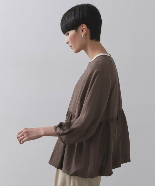 OPAQUE.CLIP / オペーク ドット クリップ レザーブルゾン・ジャケット | シアーバルーンペプラムブルゾン【洗える】 | 詳細14