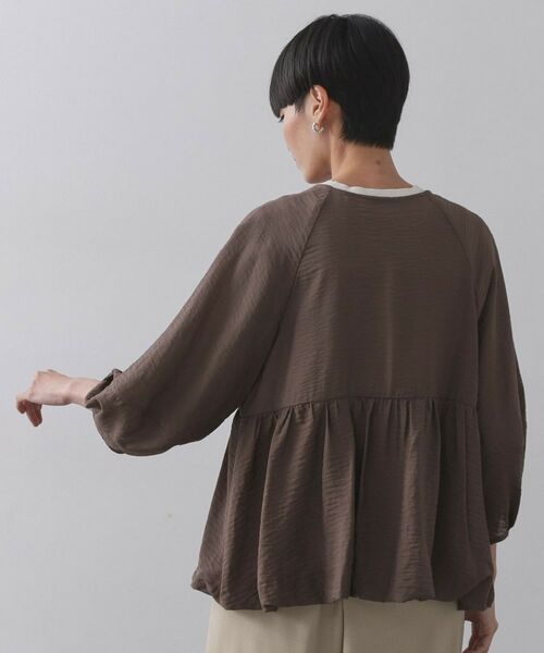 OPAQUE.CLIP / オペーク ドット クリップ レザーブルゾン・ジャケット | シアーバルーンペプラムブルゾン【洗える】 | 詳細15