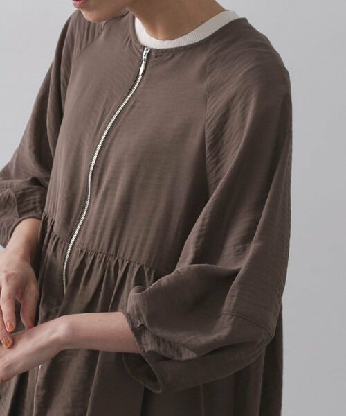 OPAQUE.CLIP / オペーク ドット クリップ レザーブルゾン・ジャケット | シアーバルーンペプラムブルゾン【洗える】 | 詳細17