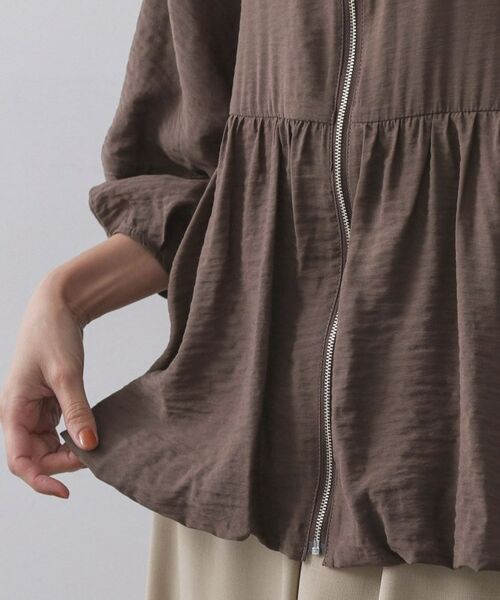 OPAQUE.CLIP / オペーク ドット クリップ レザーブルゾン・ジャケット | シアーバルーンペプラムブルゾン【洗える】 | 詳細18