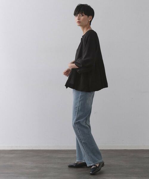 OPAQUE.CLIP / オペーク ドット クリップ レザーブルゾン・ジャケット | シアーバルーンペプラムブルゾン【洗える】 | 詳細7