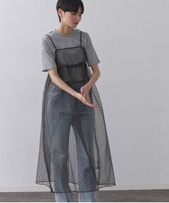 OPAQUE.CLIP / オペーク ドット クリップ ロング・マキシ丈ワンピース | シアードットレイヤードキャミワンピース【洗濯機洗い可】