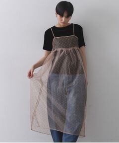 OPAQUE.CLIP / オペーク ドット クリップ ロング・マキシ丈ワンピース | シアードットレイヤードキャミワンピース【洗濯機洗い可】