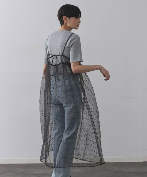 OPAQUE.CLIP / オペーク ドット クリップ ロング・マキシ丈ワンピース | シアードットレイヤードキャミワンピース【洗濯機洗い可】 | 詳細1