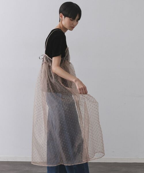 OPAQUE.CLIP / オペーク ドット クリップ ロング・マキシ丈ワンピース | シアードットレイヤードキャミワンピース【洗濯機洗い可】 | 詳細10