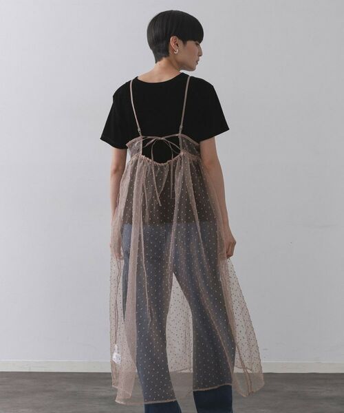 OPAQUE.CLIP / オペーク ドット クリップ ロング・マキシ丈ワンピース | シアードットレイヤードキャミワンピース【洗濯機洗い可】 | 詳細11