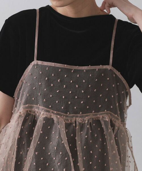 OPAQUE.CLIP / オペーク ドット クリップ ロング・マキシ丈ワンピース | シアードットレイヤードキャミワンピース【洗濯機洗い可】 | 詳細12