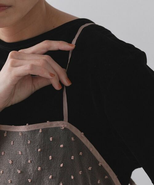 OPAQUE.CLIP / オペーク ドット クリップ ロング・マキシ丈ワンピース | シアードットレイヤードキャミワンピース【洗濯機洗い可】 | 詳細14