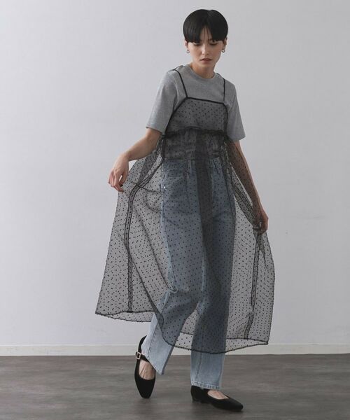 OPAQUE.CLIP / オペーク ドット クリップ ロング・マキシ丈ワンピース | シアードットレイヤードキャミワンピース【洗濯機洗い可】 | 詳細2