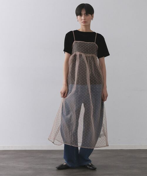 OPAQUE.CLIP / オペーク ドット クリップ ロング・マキシ丈ワンピース | シアードットレイヤードキャミワンピース【洗濯機洗い可】 | 詳細6