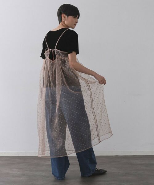 OPAQUE.CLIP / オペーク ドット クリップ ロング・マキシ丈ワンピース | シアードットレイヤードキャミワンピース【洗濯機洗い可】 | 詳細7