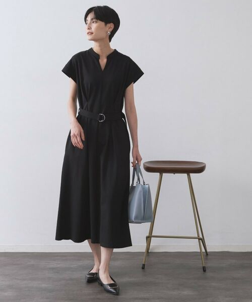 OPAQUE.CLIP / オペーク ドット クリップ ロング・マキシ丈ワンピース | ベルト付きスキッパーワンピース【洗濯機洗い可】 | 詳細3