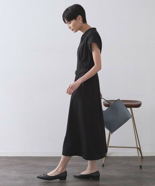 OPAQUE.CLIP / オペーク ドット クリップ ロング・マキシ丈ワンピース | ベルト付きスキッパーワンピース【洗濯機洗い可】 | 詳細4