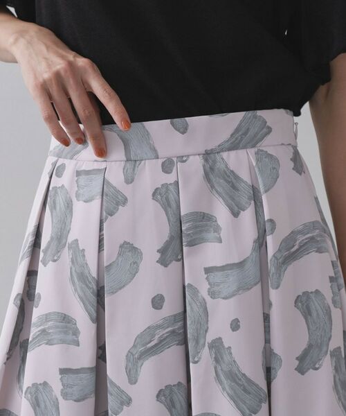 OPAQUE.CLIP / オペーク ドット クリップ スカート | ブラッシュ柄タックフレアスカート【洗濯機洗い可】 | 詳細12