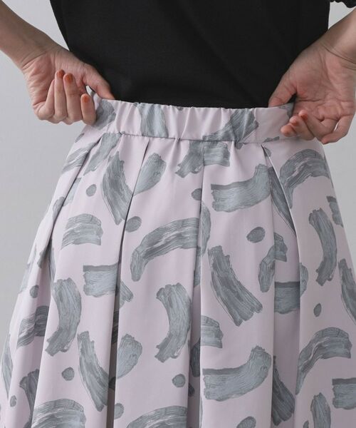OPAQUE.CLIP / オペーク ドット クリップ スカート | ブラッシュ柄タックフレアスカート【洗濯機洗い可】 | 詳細13