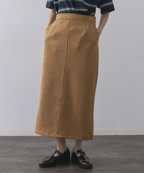 OPAQUE.CLIP / オペーク ドット クリップ スカート | スエードライクナロースカート【洗濯機洗い可】 | 詳細9