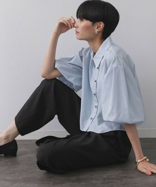 OPAQUE.CLIP / オペーク ドット クリップ シャツ・ブラウス | バルーンスリーブシャツ【洗濯機洗い可】 | 詳細9