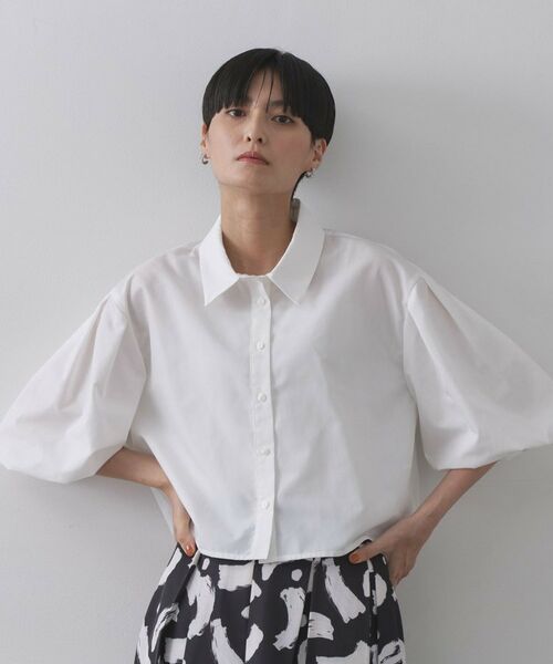 OPAQUE. CLIP/オペーク ドット クリップ バルーンスリーブシャツ【洗濯機洗い可】 ホワイト(001) 40(L) OPAQUE. CLIP/オペーク ドット クリップ バルーンスリーブシャツ【洗濯機洗い可】 ホワイト(001) 40(L)