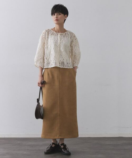 OPAQUE.CLIP / オペーク ドット クリップ シャツ・ブラウス | シアー刺繍レース前開きブラウス【洗濯機洗い可】 | 詳細2