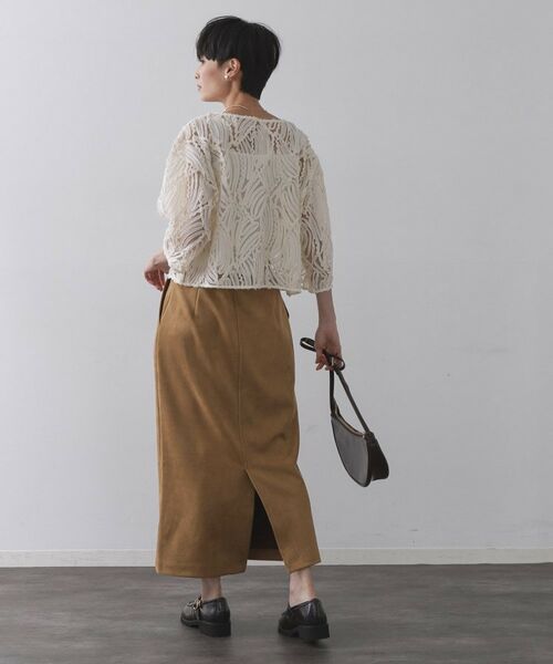 OPAQUE.CLIP / オペーク ドット クリップ シャツ・ブラウス | シアー刺繍レース前開きブラウス【洗濯機洗い可】 | 詳細3