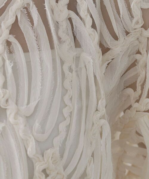 OPAQUE.CLIP / オペーク ドット クリップ シャツ・ブラウス | シアー刺繍レース前開きブラウス【洗濯機洗い可】 | 詳細4