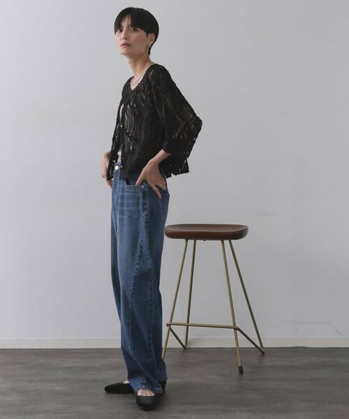 OPAQUE.CLIP / オペーク ドット クリップ シャツ・ブラウス | シアー刺繍レース前開きブラウス【洗濯機洗い可】 | 詳細7