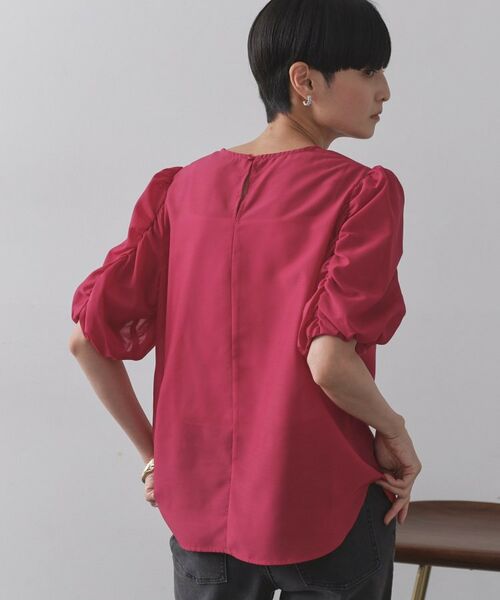 OPAQUE.CLIP / オペーク ドット クリップ シャツ・ブラウス | シアーボリュームスリーブブラウス【洗濯機洗い可】 | 詳細11