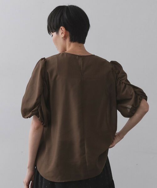 OPAQUE.CLIP / オペーク ドット クリップ シャツ・ブラウス | シアーボリュームスリーブブラウス【洗濯機洗い可】 | 詳細15