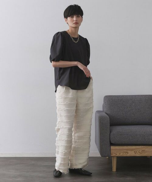 OPAQUE.CLIP / オペーク ドット クリップ シャツ・ブラウス | シアーボリュームスリーブブラウス【洗濯機洗い可】 | 詳細2