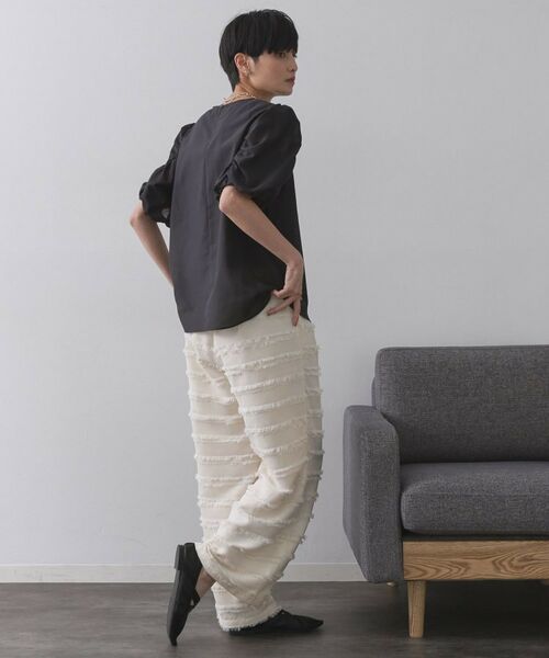 OPAQUE.CLIP / オペーク ドット クリップ シャツ・ブラウス | シアーボリュームスリーブブラウス【洗濯機洗い可】 | 詳細3