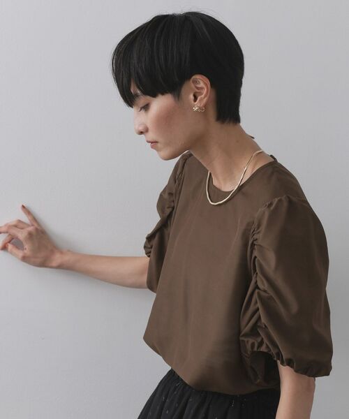 OPAQUE.CLIP / オペーク ドット クリップ シャツ・ブラウス | シアーボリュームスリーブブラウス【洗濯機洗い可】 | 詳細5