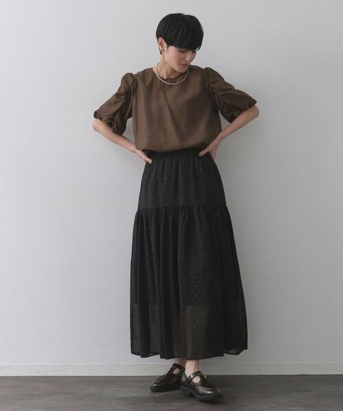 OPAQUE.CLIP / オペーク ドット クリップ シャツ・ブラウス | シアーボリュームスリーブブラウス【洗濯機洗い可】 | 詳細6