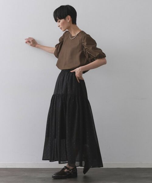 OPAQUE.CLIP / オペーク ドット クリップ シャツ・ブラウス | シアーボリュームスリーブブラウス【洗濯機洗い可】 | 詳細7