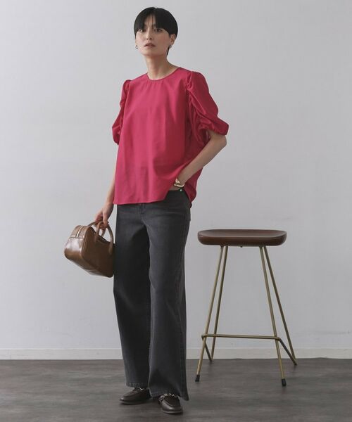 OPAQUE.CLIP / オペーク ドット クリップ シャツ・ブラウス | シアーボリュームスリーブブラウス【洗濯機洗い可】 | 詳細9