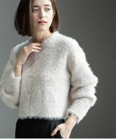 OPAQUE.CLIP / オペーク ドット クリップ カーディガン・ボレロ | シャギーショートカーディガン【洗濯機OK】《6col》