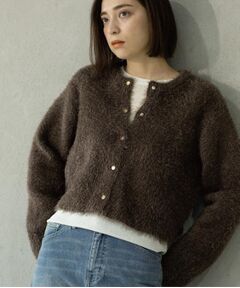 OPAQUE.CLIP / オペーク ドット クリップ カーディガン・ボレロ | シャギーショートカーディガン【洗濯機OK】《6col》